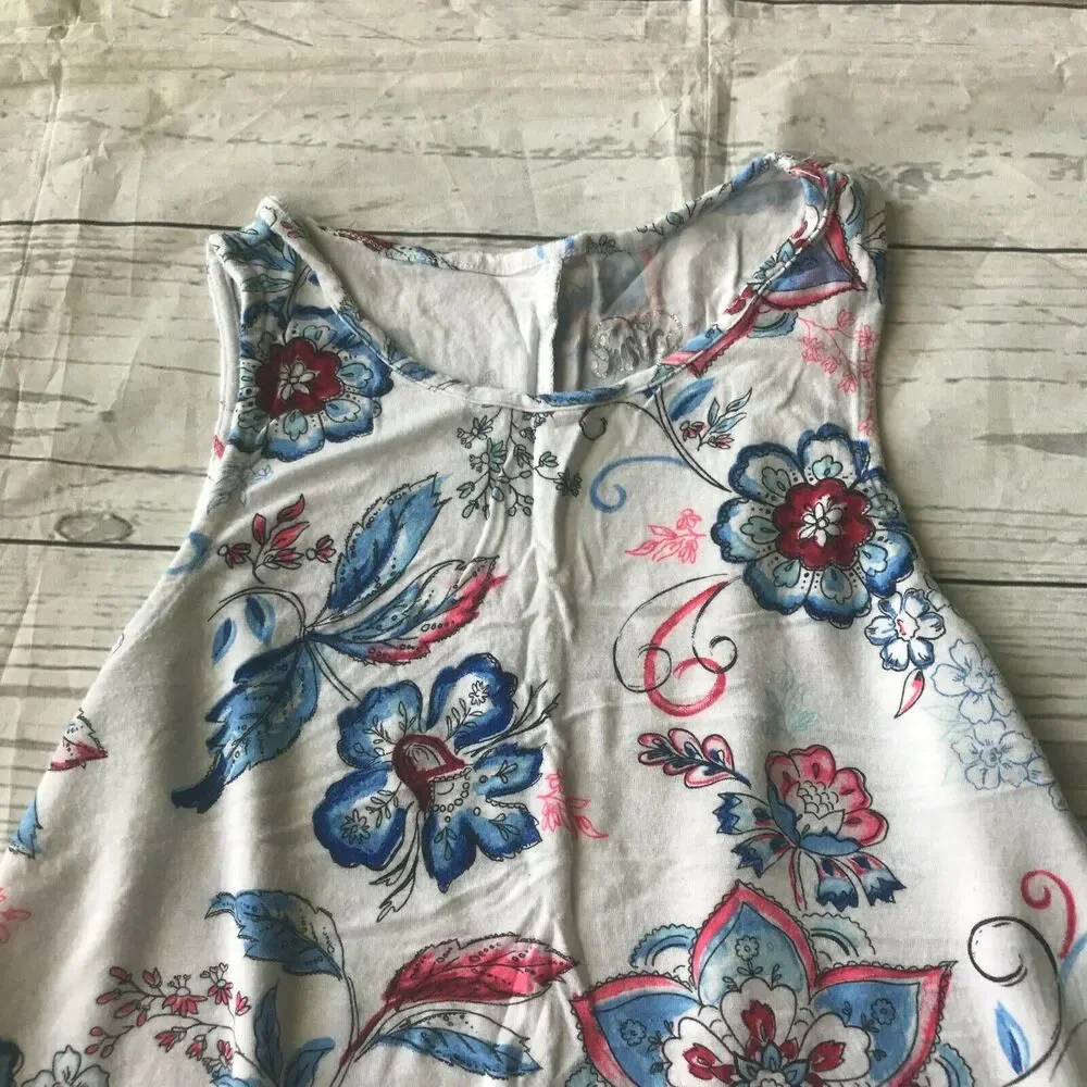 Justice Girl’s Floral Tank Dress Kid’s Youth Size 12